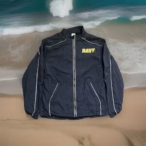 US Navy Running Jacket Medium Short  Reflective  Jogging Physical Training